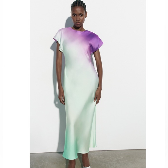 Zara Dresses Zara Long Tie Dye Dress Poshmark